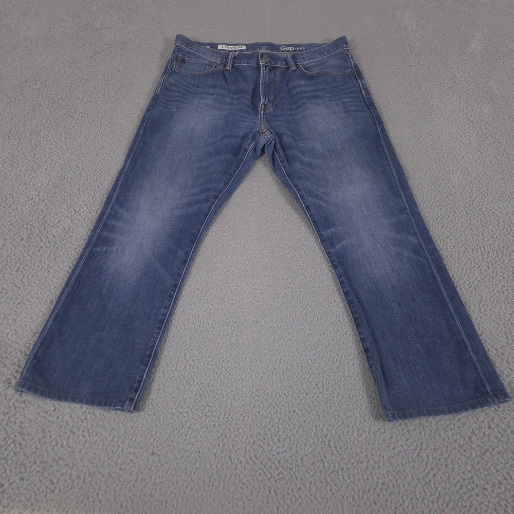 Gap 1969 Jeans Mens 34x28 Blue Vintage Straight 100% Cotton Classic Y2K